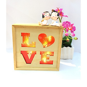 HỘP ĐÈN GỖ LOVE