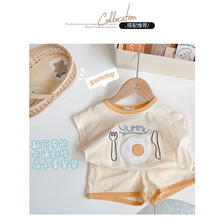 Bộ Áo Sơ Mi Cotton Không Tay Dáng Rộng Họa Tiết Hoạt Hình Theo Phong Cách Mùa Hè Hàn Quốc Dành Cho