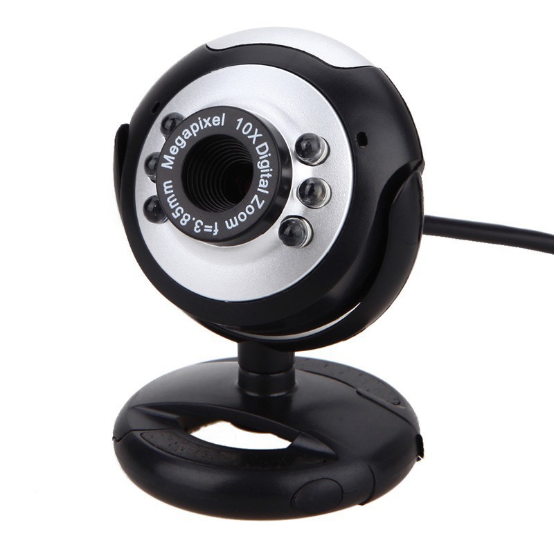 Webcam Mini Xoay 360 Độ Usb 2.0 6 Led Hd Kèm Mic Cho Máy Tính | BigBuy360 - bigbuy360.vn