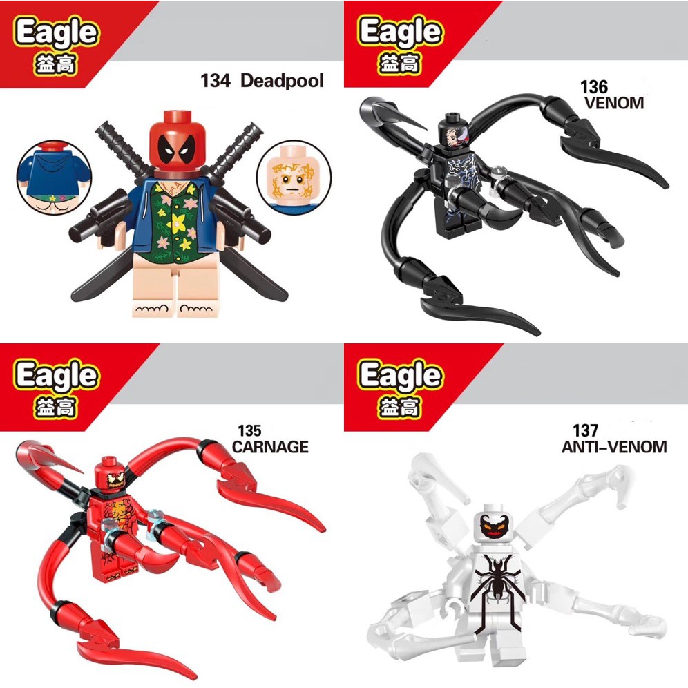 Minifigures Super Heroes Các Nhân Vật Siêu Nhân EG134 EG135 EG136 EG137