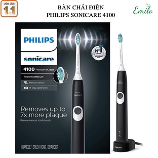 [ TẶNG KÈM HỘP DU LỊCH] Bàn chải đánh răng điện Philips Sonicare ProtectiveClean 4100
