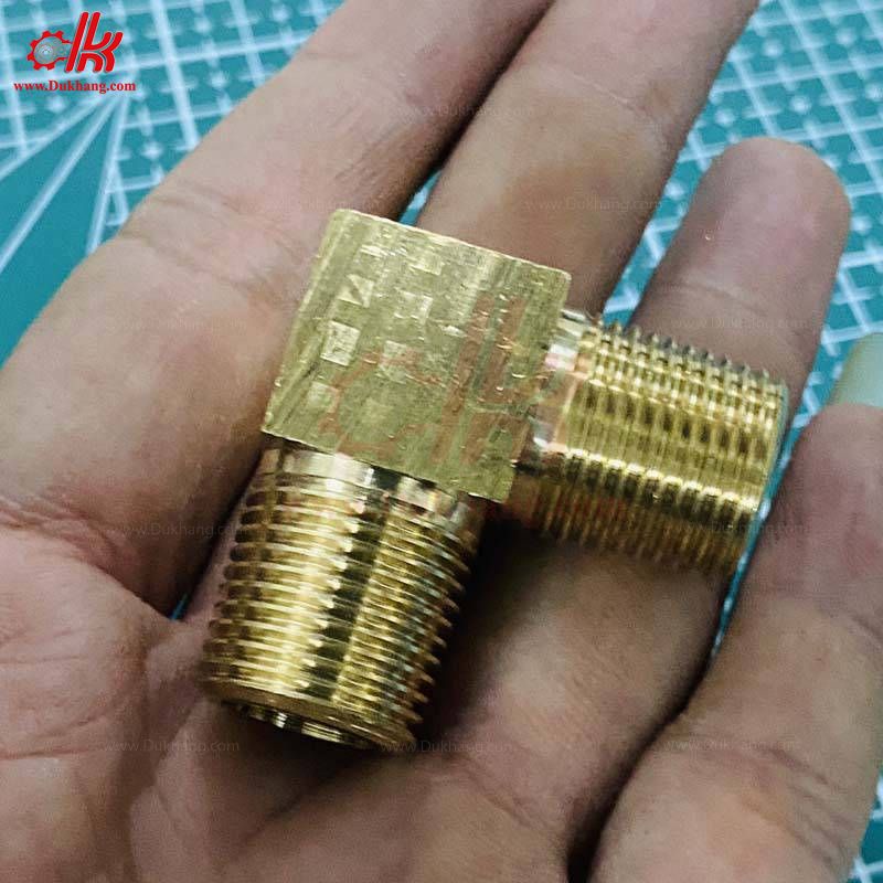 Co 2 đầu ren ngoài đồng thau