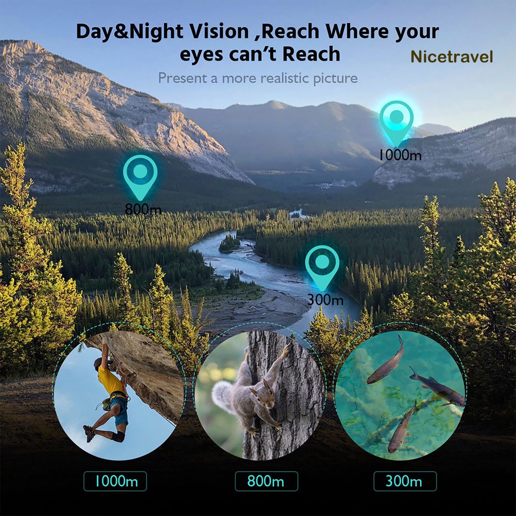 Ống Nhòm Dùng Một Mắt 40x60 Hỗ Trợ Nhìn Ban Đêm Tiện Dụng Khi Đi Cắm Trại