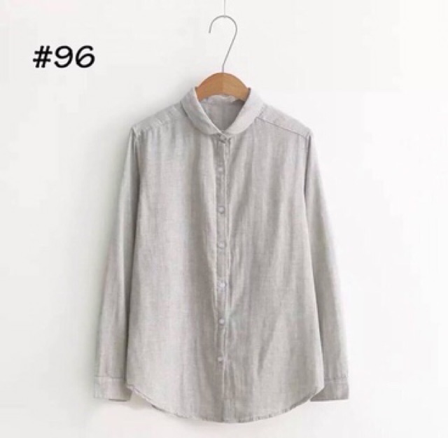 🌟 Áo sơ mi linen form suông cổ sen nữ tính MÃ: AOSMCOSEN2002