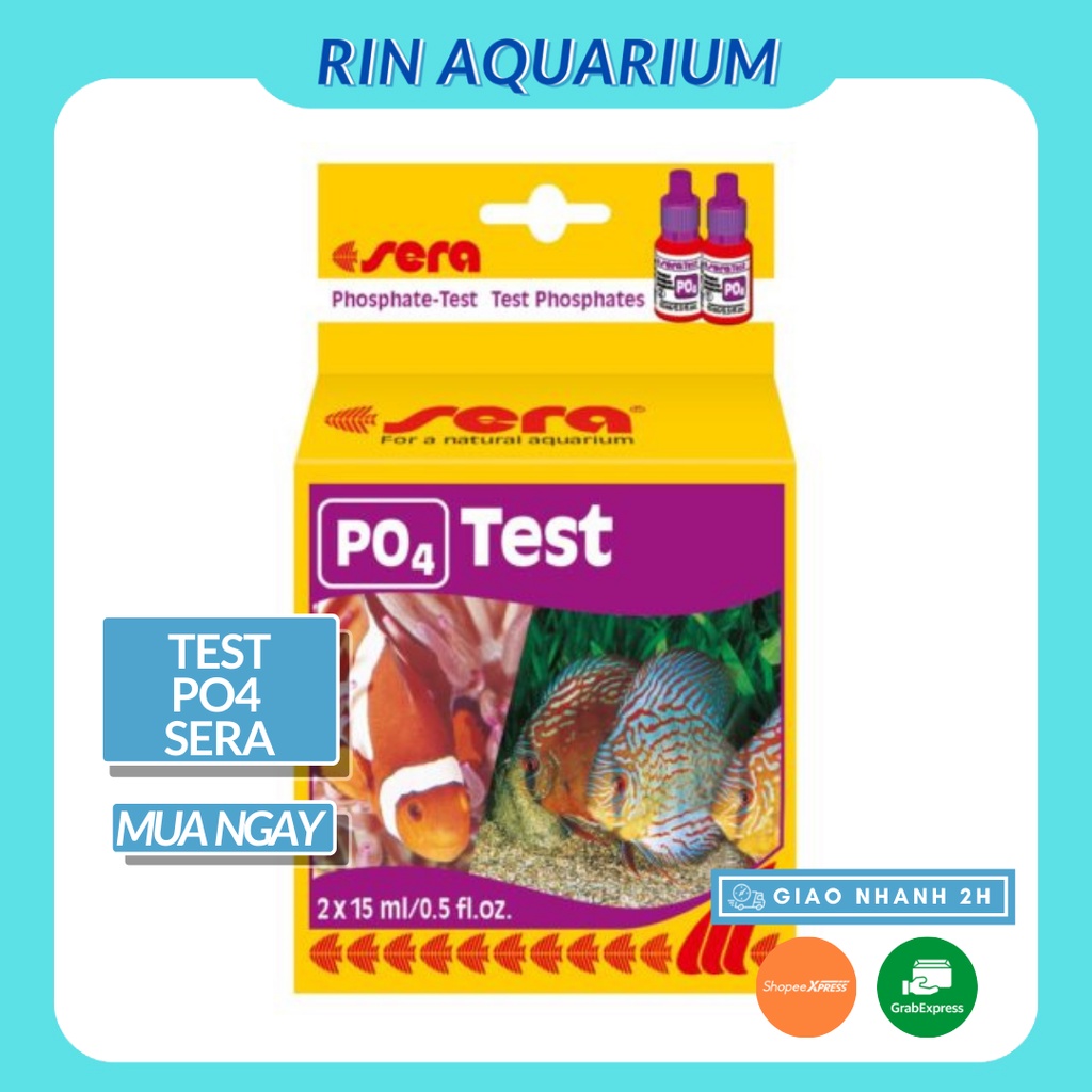 Hộp Test PO4 Sera - Bộ Test PO4 Sera - Đo Độ Photphat - Đô hàm lượng Phốt Phát trong Nước