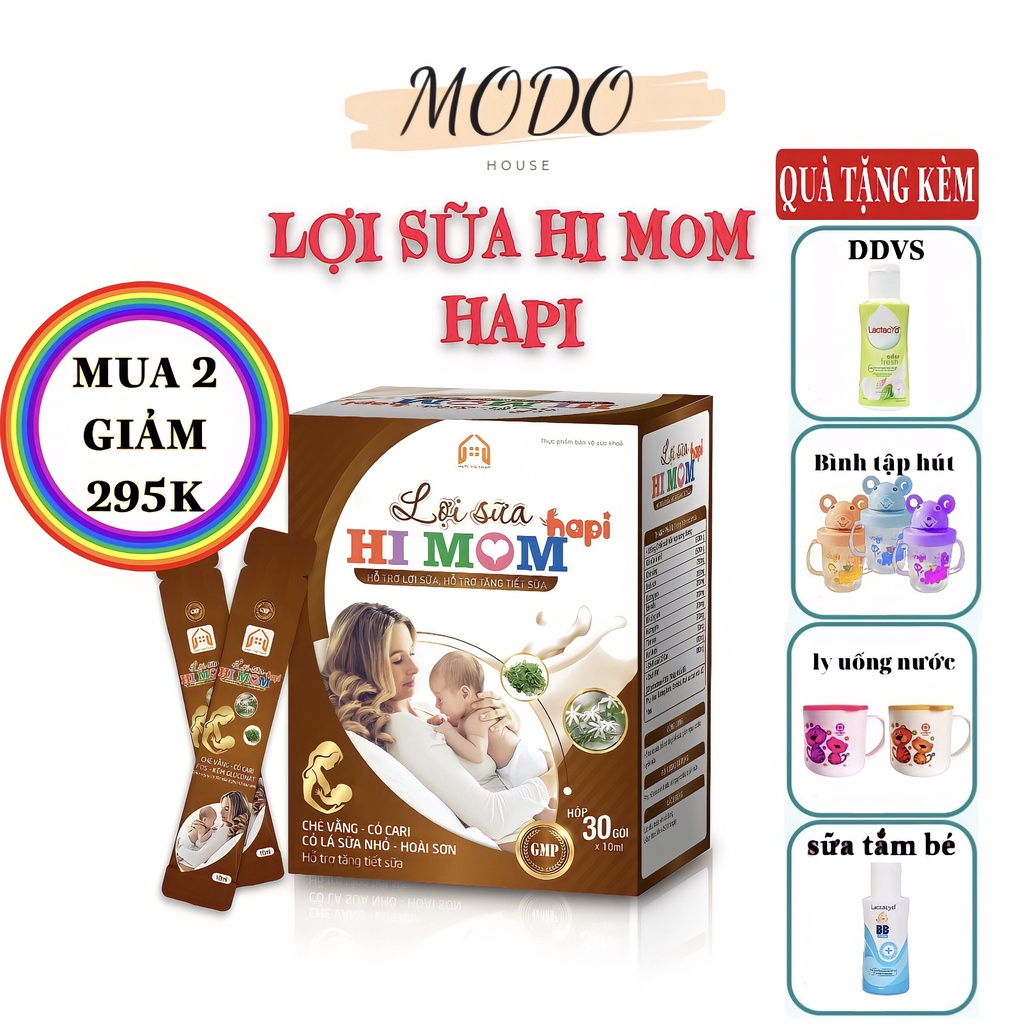 Lợi Sữa HI MOM HaPi Babyplus, Hỗ Trợ tăng Tiết Sữa, Giảm Nguy Cơ Tắc Tuyến Sữa, Phục Hồi Sức Khoẻ Sau Sinh, Sữa Đặc Thơm