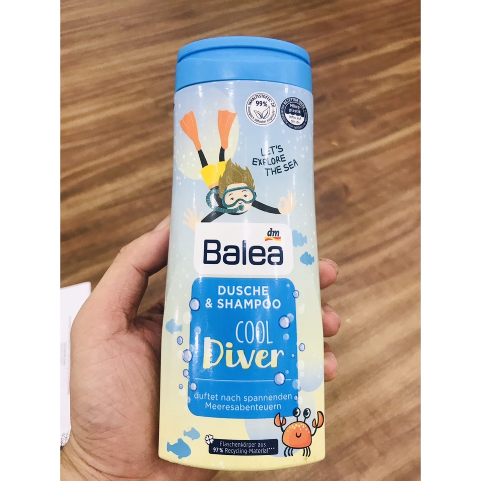 Sữa tăm gội Balae cool diver cho bé trai với bé gái Đức