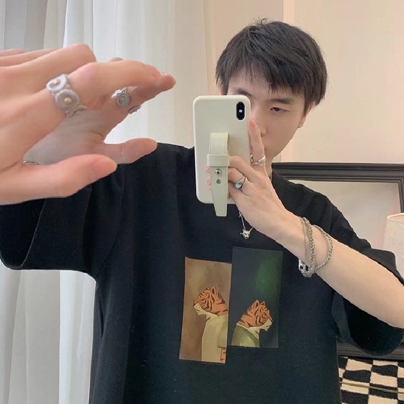 Áo Thun Tay Ngắn Cổ Tròn Dáng Rộng In Họa Tiết Hoạt Hình Thời Trang Mùa Hè Cho Nam Và Nữ Size M-8XL