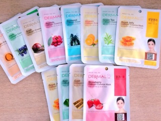 [HÀNG CHÍNH HÃNG] Combo 12 miếng mặt nạ dưỡng da Dermal Hàn Quốc