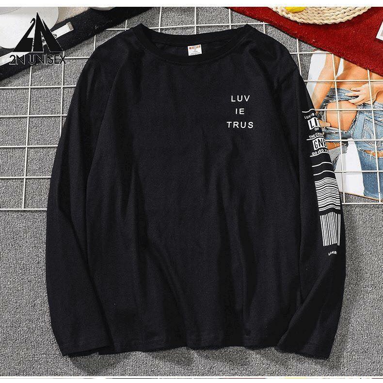 [ Có Ảnh Thật ] Áo thun tay dài form rộng unisex - sweater mã vạch | BigBuy360 - bigbuy360.vn