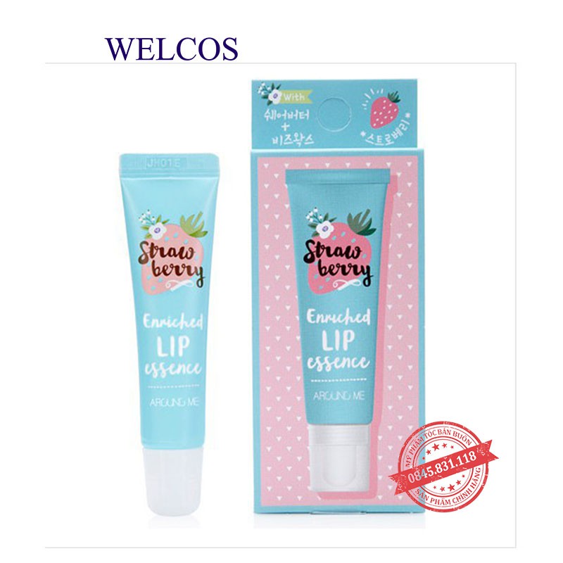 Dưỡng môi dâu Welcos Around me enriched lip essence strawberry 8.7g CSM01