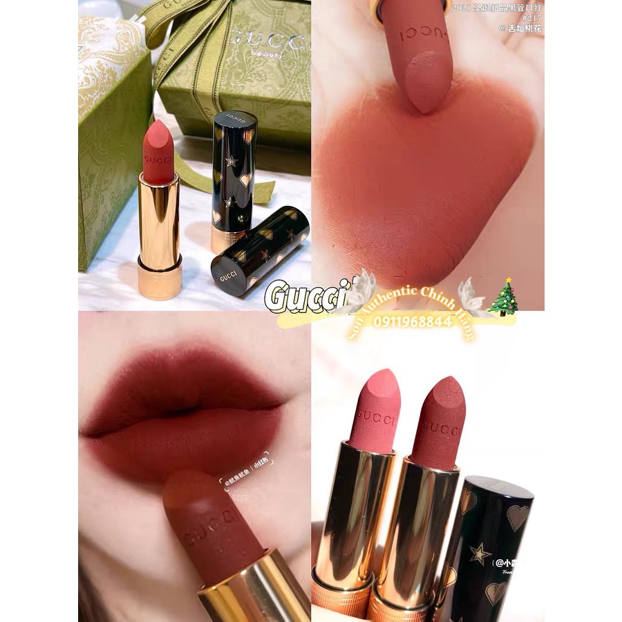Son Lì Gucci Rouge À Lèvres Voile Mat màu 208 505 308 25 217 521 311 413