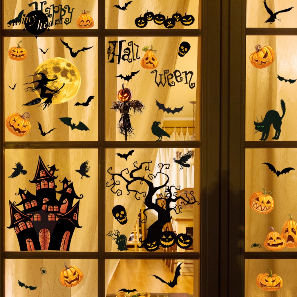 Đề Can Dán Tường Trang Trí Halloween Không Keo