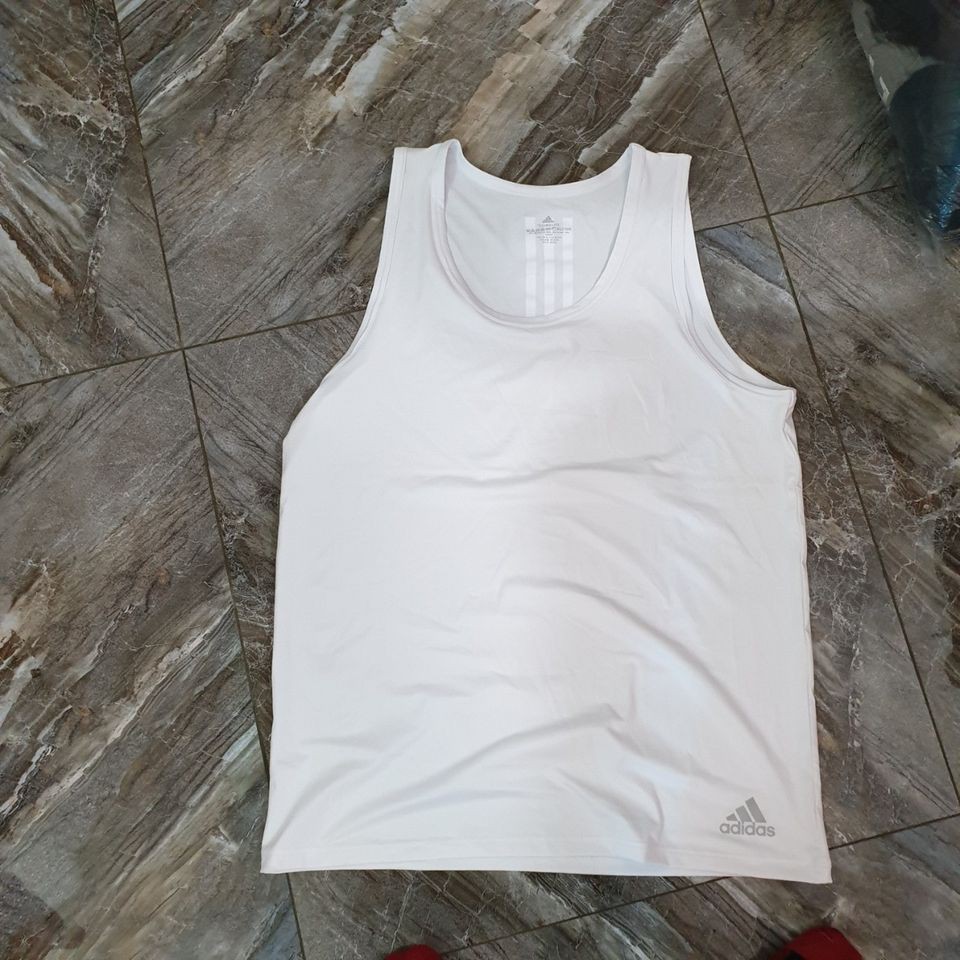 Áo ba lỗ nam xịn sò A.didas màu trắng chất thể thao có lỗ thông hơi thoáng khí mềm mát thời trang | BigBuy360 - bigbuy360.vn