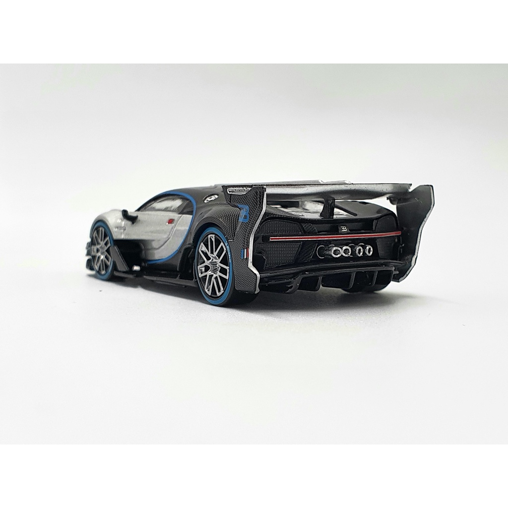 Xe Mô Hình Bugatti Vision Gran Turismo Silver LHD 1:64 MiniGT