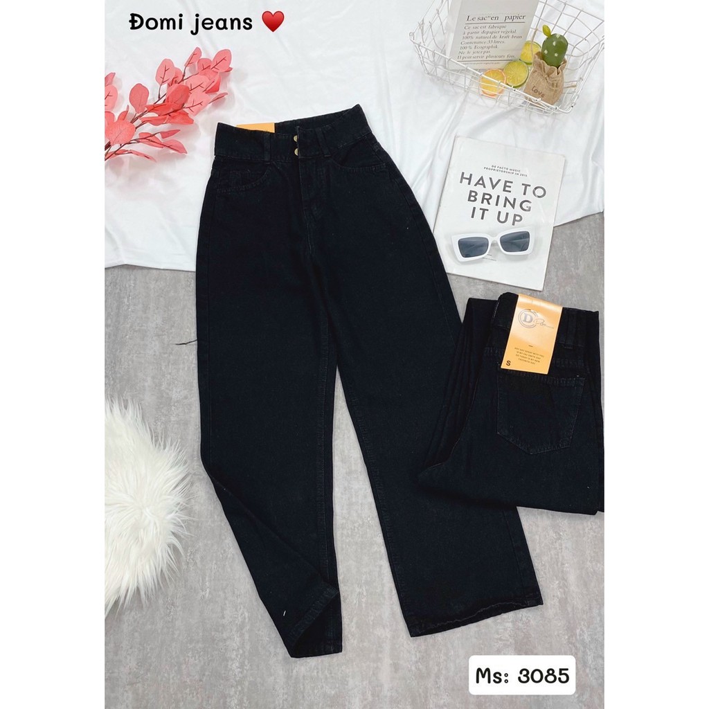 Quần jeans ống rộng 2 cút OR3084