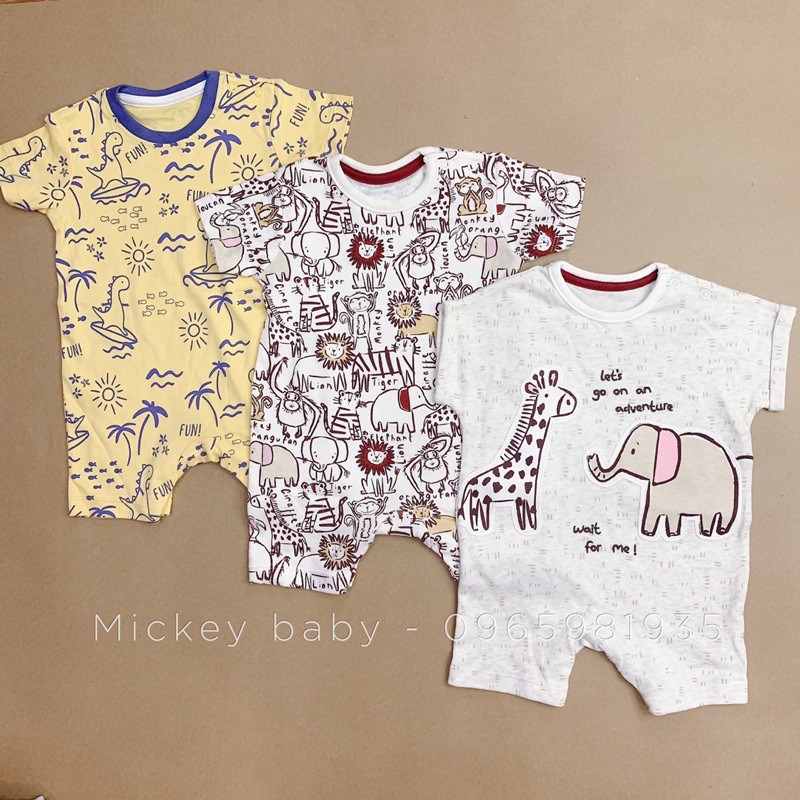 Bộ Body đùi xuất dư Geo 100% cotton thoáng mát cho bé
