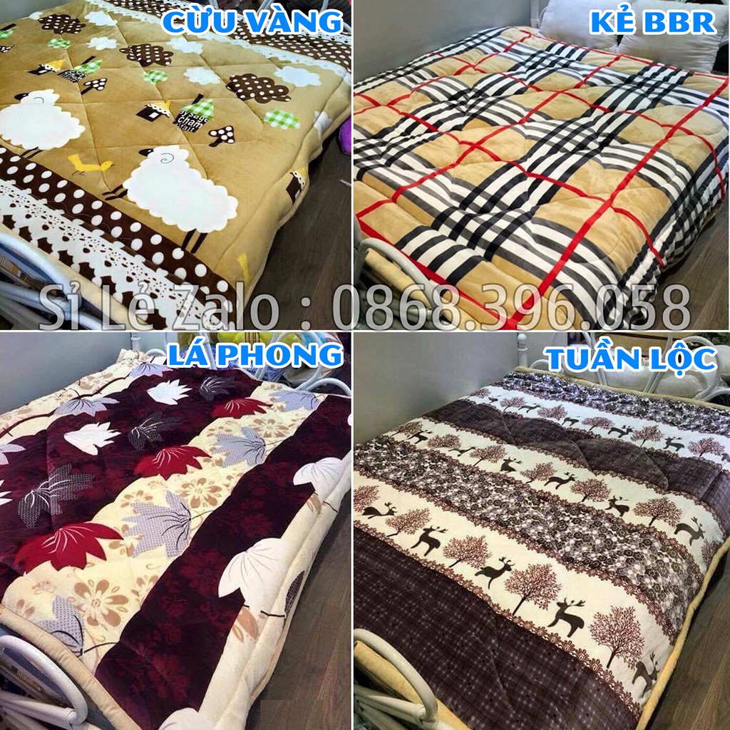 [XẢ HÀNG] Chăn Lông Cừu Hàng Xịn Dày Dặn 3 Lớp [Được Chọn Mẫu] - [ 2mx2m2 ] Siêu ẤM