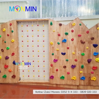Mấu leo núi trẻ em 32 chi tiết Monmin gắn tường trong nhà, ngoài trời - Hàng cao cấp