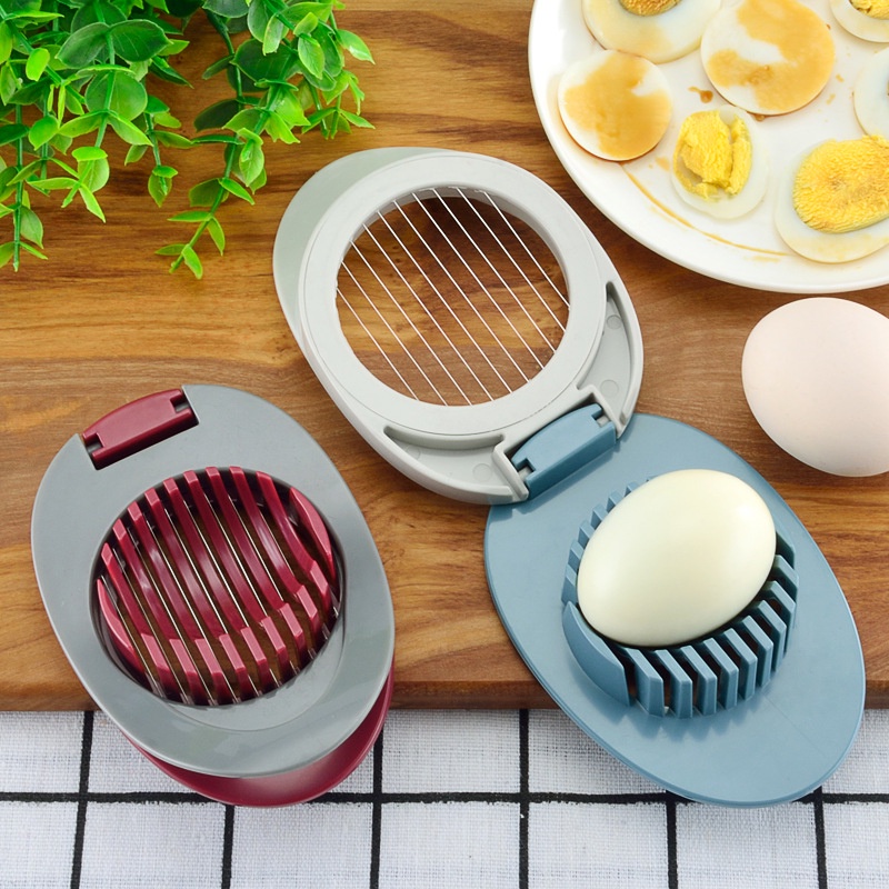 Dụng Cụ Cắt Trứng Đa Năng Bằng Nhựa Màu Sắc Ngẫu Nhiên