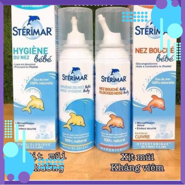 Nước xịt muối biển/kháng viêm STERIMAR nội địa Pháp 100ml - hagiang.dbh