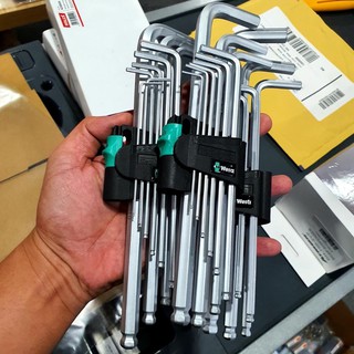 BỘ LỤC GIÁC 9 CÂY MẠ CHROME WERA 05259805001 - HÀNG CHÍNH HÃNG ĐỨC