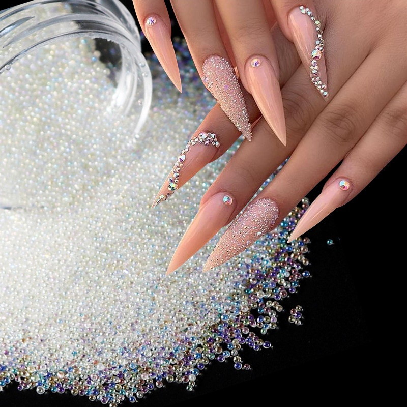 Hạt Bi Màu Cừ - Bi Thủy Tinh - Rắc Trang Trí Nail