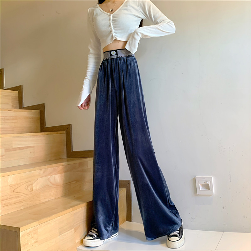 Korean Fashion Women's Wide-Leg Pants Casual Loose Straight Drape Mopping Long Trousers | BigBuy360 - bigbuy360.vn
