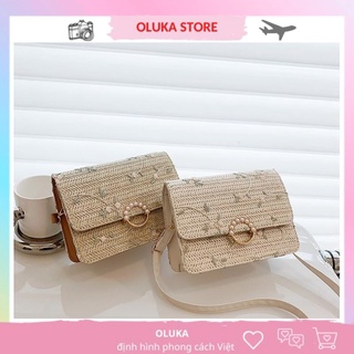 Túi đeo vai  đeo chéo nữ đi chơi đi làm dệt họa tiết thời trang phong cách Châu Âu da PU OLUKA STORE TĐV064