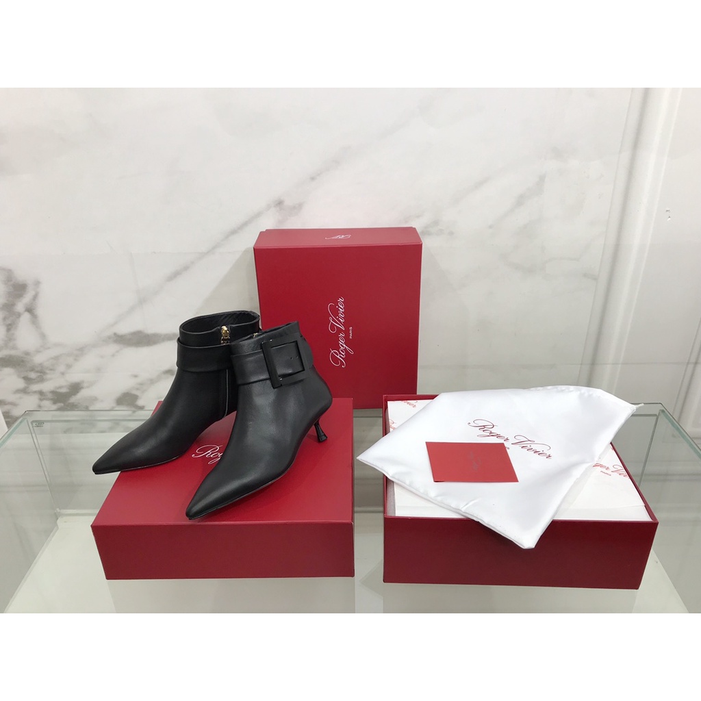 Boot nữ da thật thời trang cao cấp Roger Vivier phong cách sang trọng, đẳng cấp