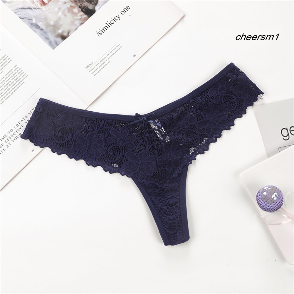 nội y bộ đồ lót Fashion Women Sexy Solid Color Elastic Ultrathin G-String Underwear Lace Thongs | BigBuy360 - bigbuy360.vn