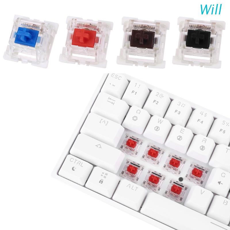 Công tắc 3 chấu SMD LED xanh/đen/đỏ/xanh dương thay thế cho bàn phím cơ