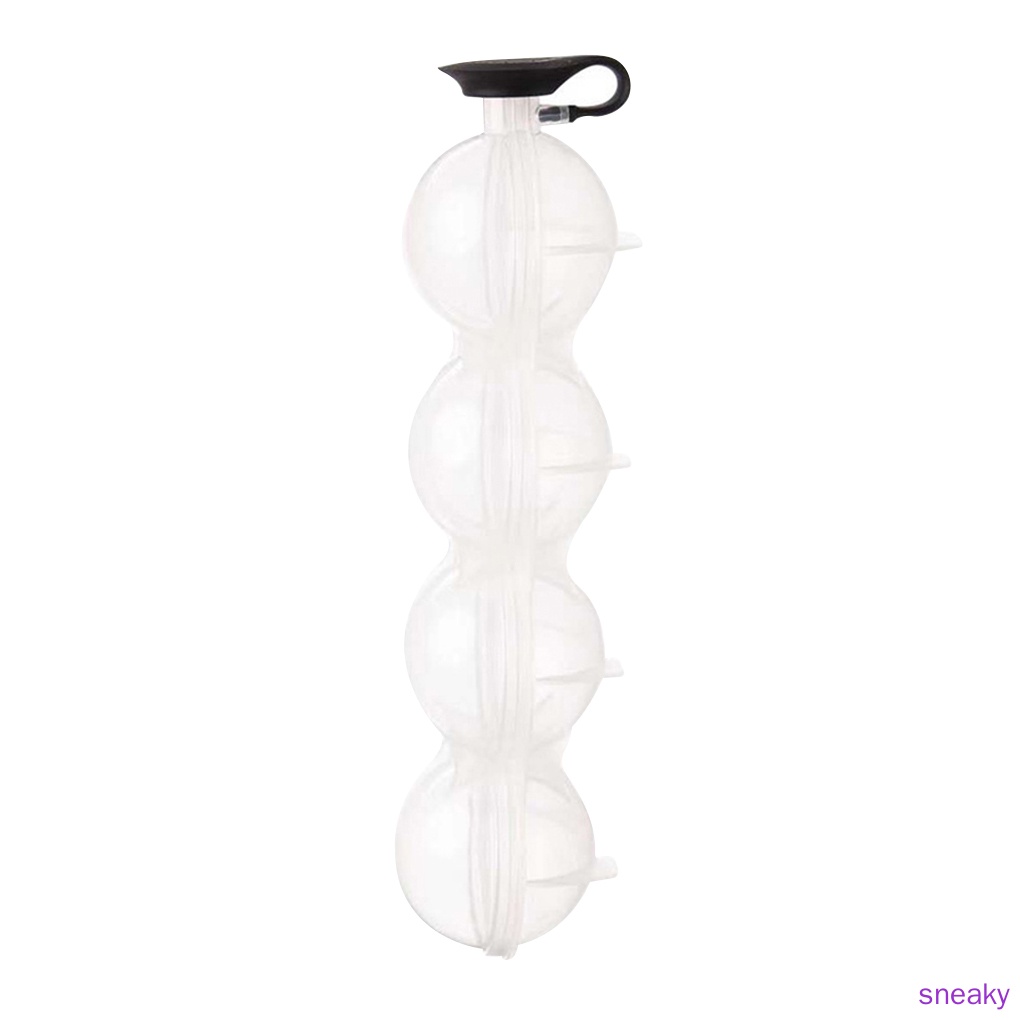 Khuôn Silicone Làm Đá Viên 4 Ngăn Hình Tròn Diy