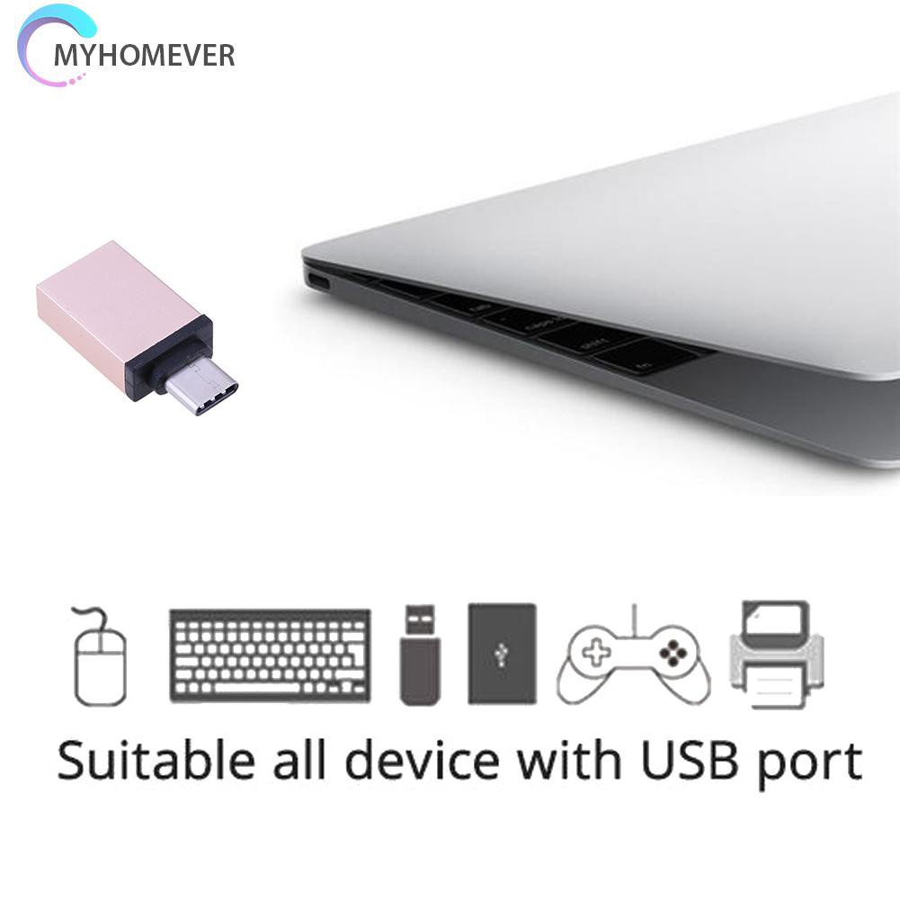 myhomever Aluminum Alloy USB3.1 Type-C to USB3.0 OTG Converter Adapter