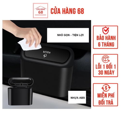 Thùng đựng rác ô tô - Thùng rác trên xe ô tô - Thùng đựng rác mini ô tô gắn cửa xe, sau ghế xe hơi tiện dụng - TR515