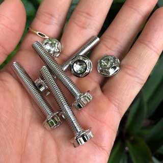 Ốc inox salaya (dẹp) - 6li3 (m6x30) - 6li4 (m6x40) - gắn cho nhiều loại xe