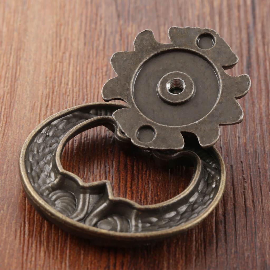 1 Bộ Tay Nắm Ngăn Kéo Tủ Bằng Đồng Cổ Điển Kích Thước 44 * 61mm-