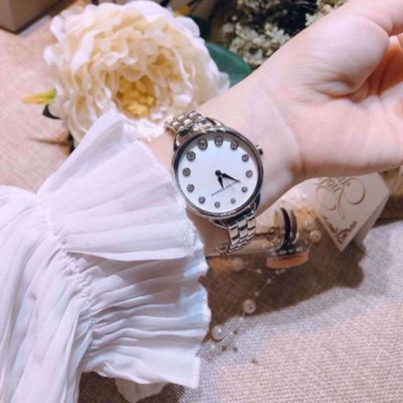 Đồng Hồ Nữ MJ ROUND FACE marcjacobs mặt tròn đá shaphia