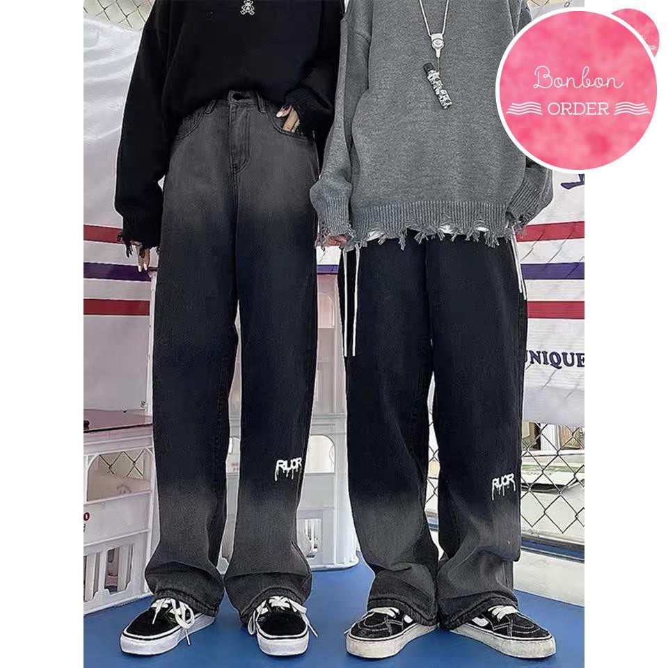 QUẦN JEANS DÁNG XUÔNG ULZZANG NAM NỮ LOANG OMBRE | BigBuy360 - bigbuy360.vn