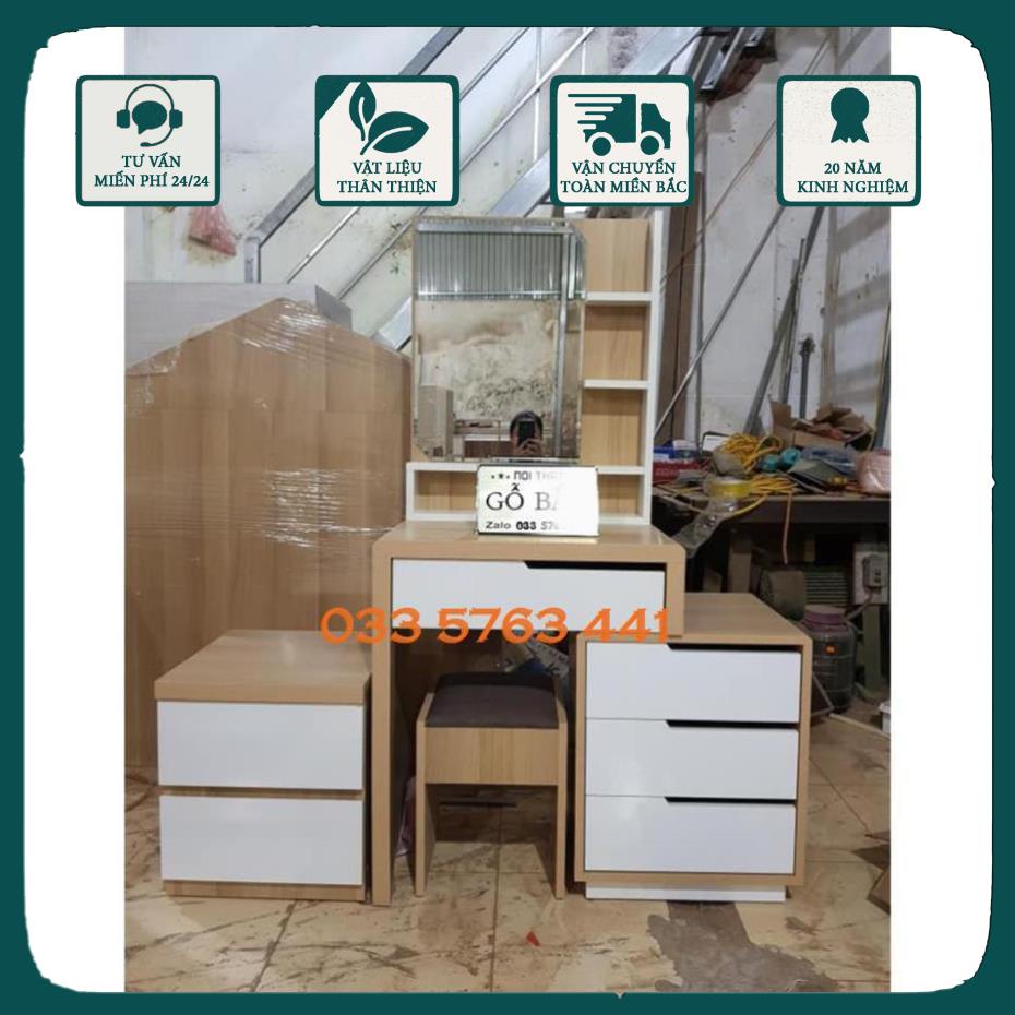 Bàn phấn bàn trang điểm tăng giảm kích thước gỗ MDF phủ melamine - bàn trang điểm thông minh