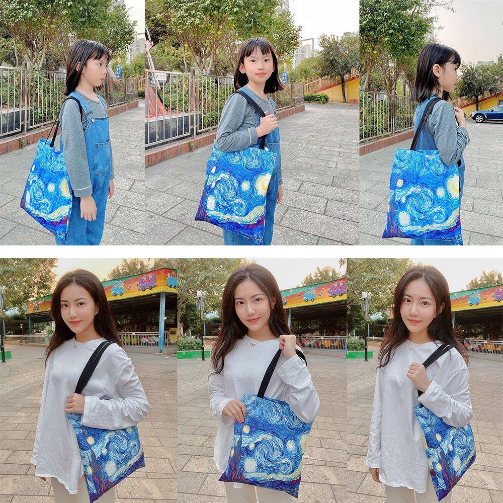 Túi Tote Cỡ Lớn In Họa Tiết Tranh Van Gogh Độc Đáo Thời Trang Cho Nữ