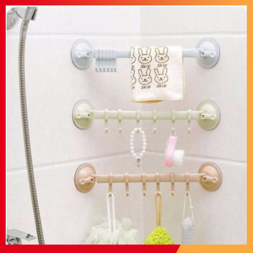 Móc nhựa dính tường cường lực, treo khăn ,móc treo khăn treo tường hút chân không trong nhà tắm nhà vệ sin