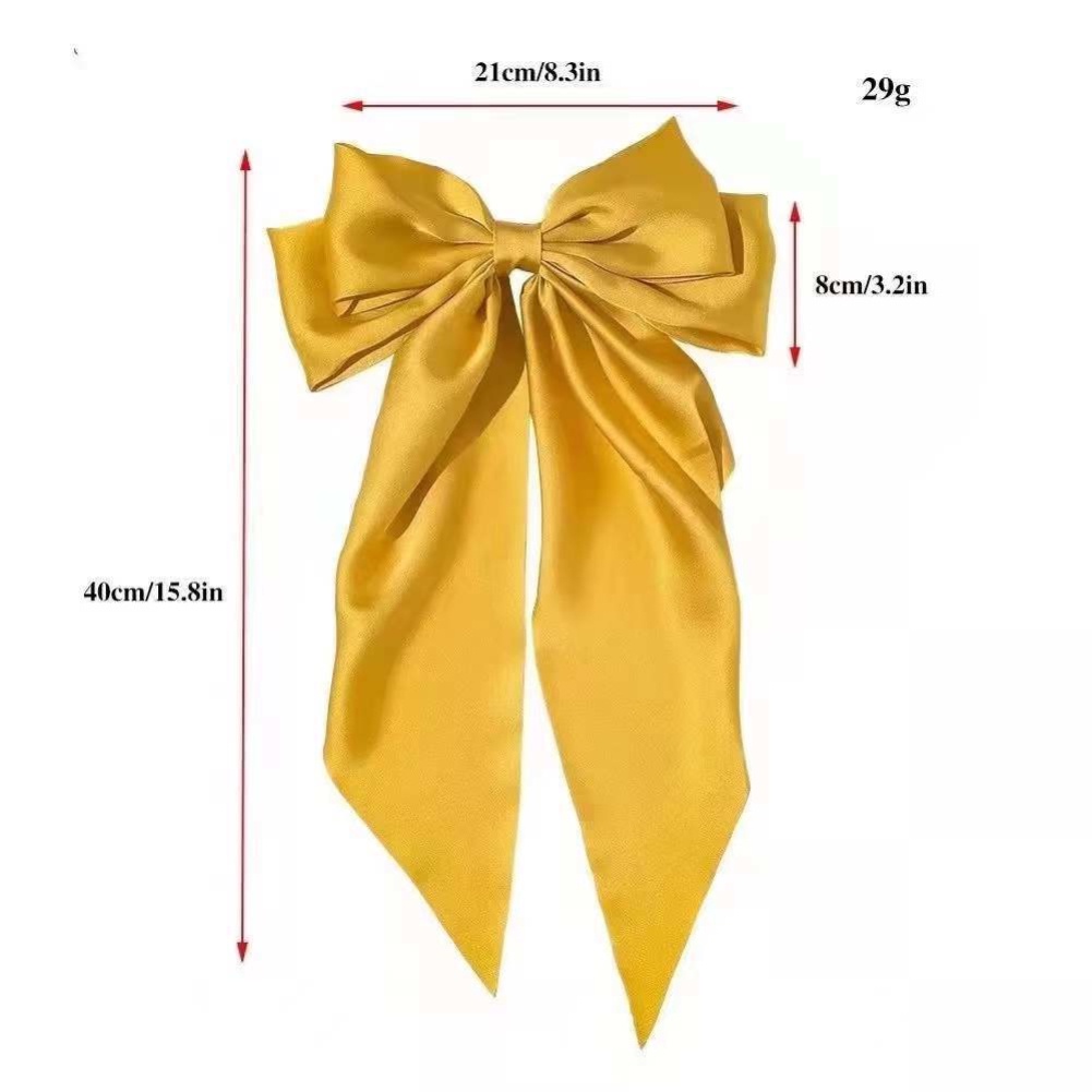 Kẹp tóc Retro Big Bow tóc Clip trở lại đầu tóc sửa chữa Clip Ins màu đen và màu đỏ khí mùa xuân Clip Mũ kẹp tóc