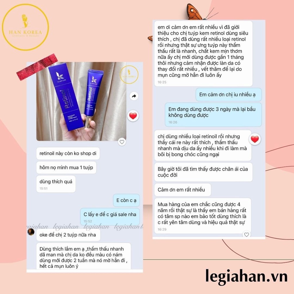 Retinol Repair 0.5% 30ml, tái tạo, trẻ hóa da, trắng da, mờ thâm nám tàn nhang HÂN KOREA