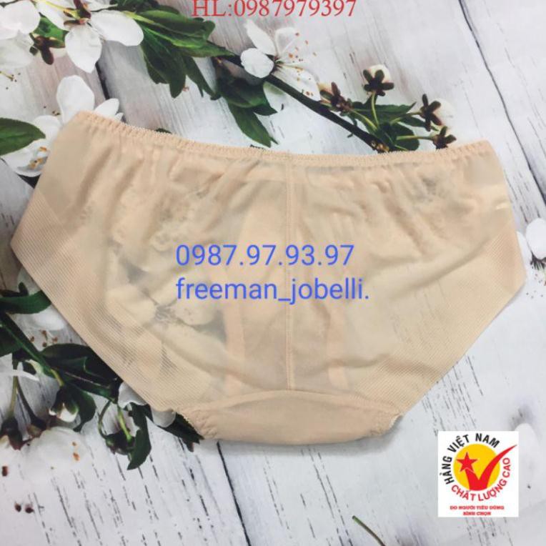 Quần xì nữ ,sịp nữ jobelli 1267,giá cty 59k- bán 40k, hình thật +video, lưới lụa dập sóng phối ren