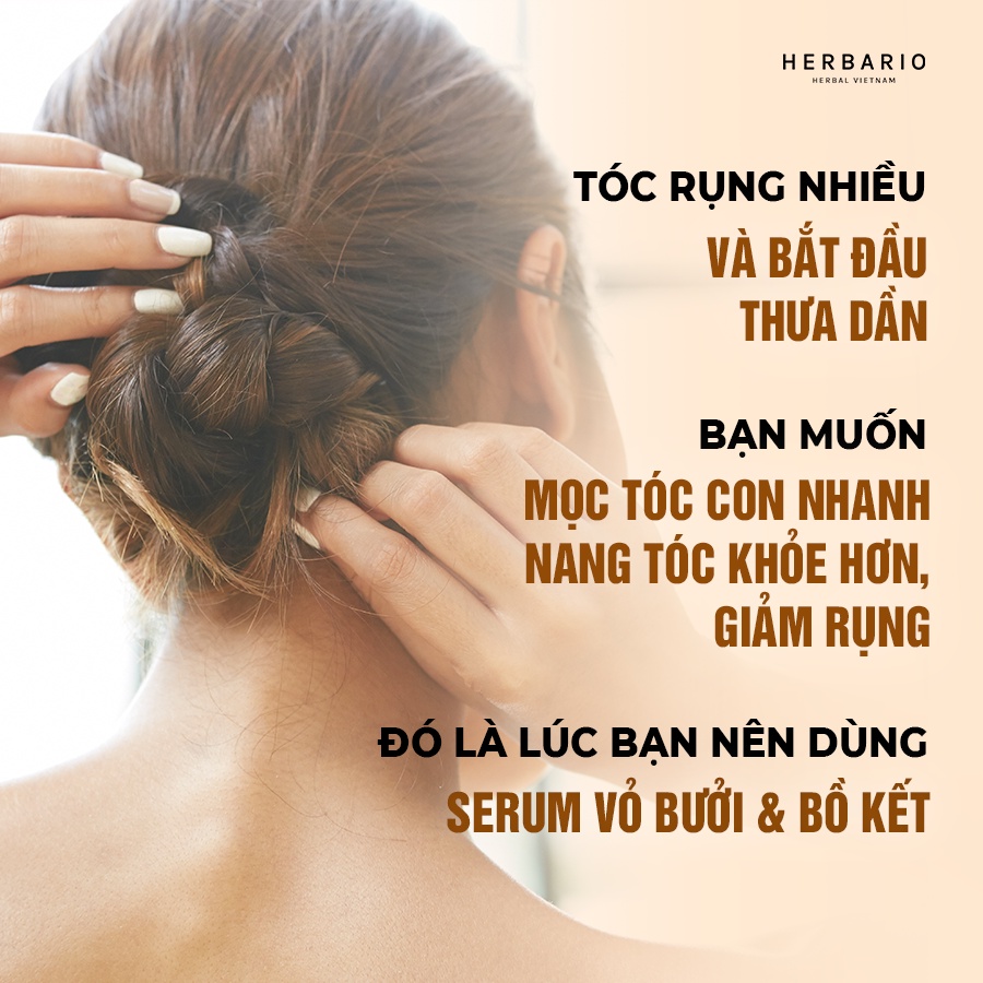 Serum mọc tóc Vỏ Bưởi và Bồ Kết Herbario 30ml