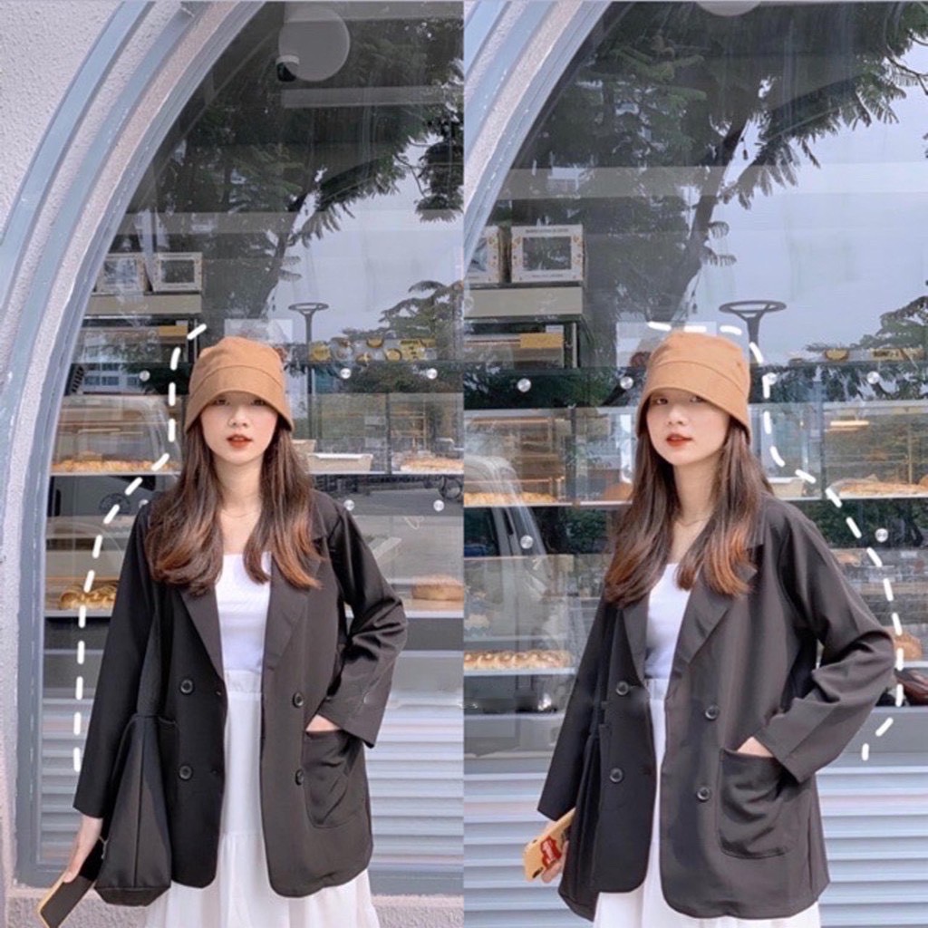 Áo Blazer tay ngắn ,dài tay màu trơn cho nữ 1 lớp nhiều màu, áo blazer ngắn tay cộc ulzzang kiểu dáng Hàn Quốc | BigBuy360 - bigbuy360.vn