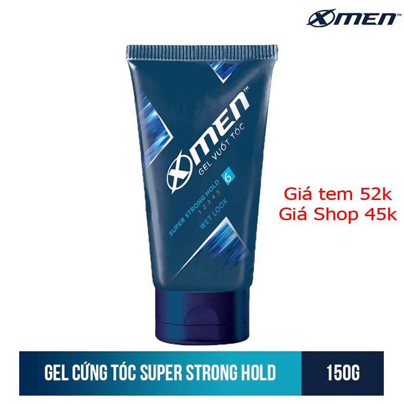 Gel vuốt tóc X-men Siêu cứng &amp; bóng tóc 150g