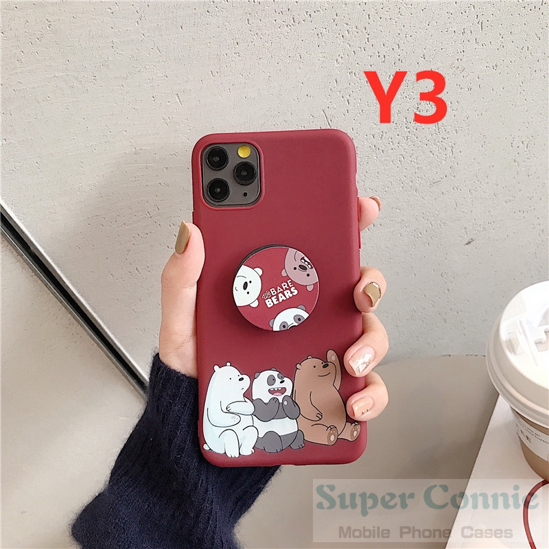 Ốp điện thoại in hình We Bare Bears kèm giá đỡ cho iphone 12 Pro Max iPhone 11 Pro Max iPhone 6s 6 7 8 Plus X XS Max XR 12 mini | BigBuy360 - bigbuy360.vn