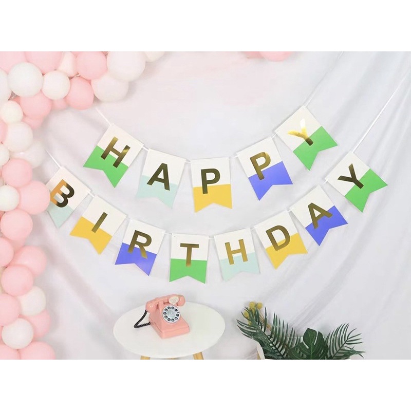 Dây chữ Happy Birthday trang trí sinh nhật